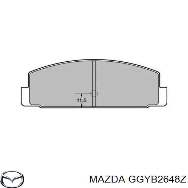 GGYB2648Z Mazda колодки гальмові задні, дискові