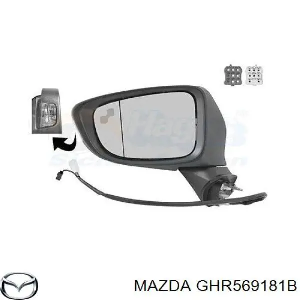 GHR569181B Mazda Дзеркало заднього виду, ліве