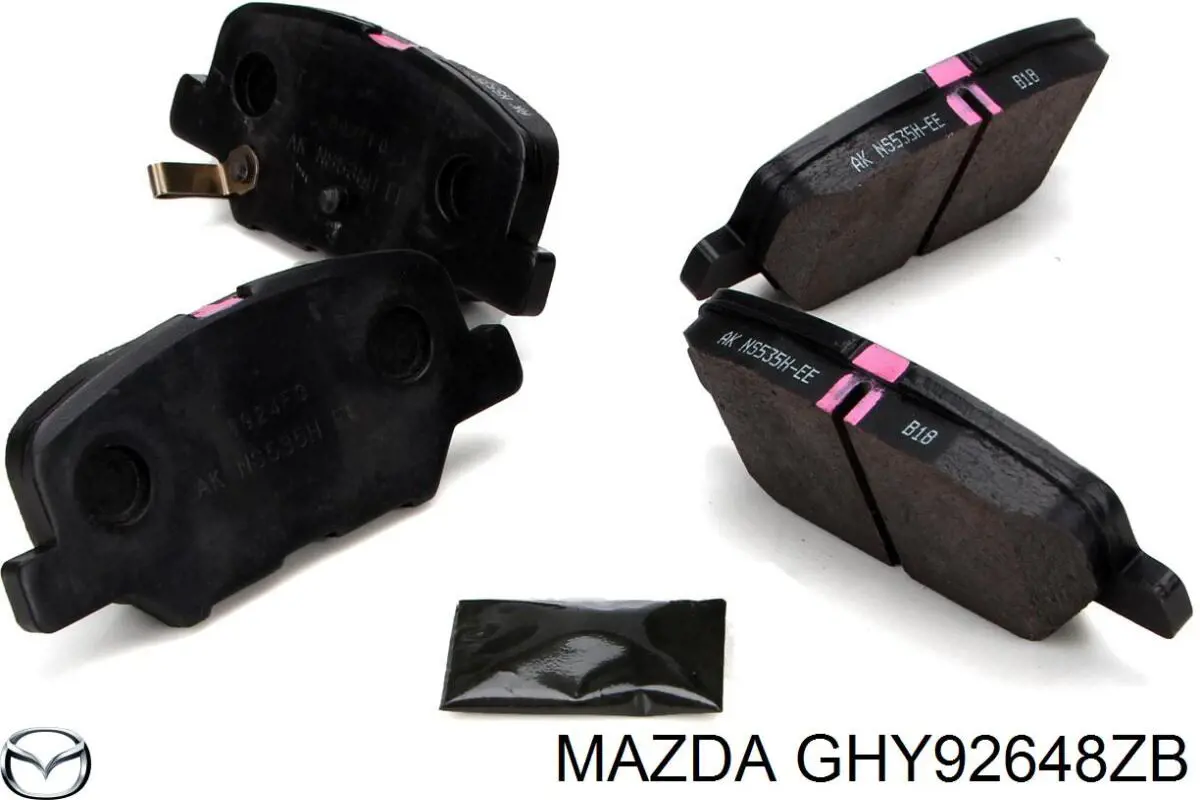 Задні гальмівні колодки Mazda GHY92648ZB ціна, від 17.81 USD