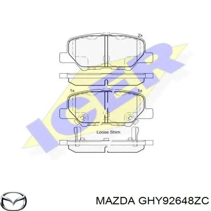 Купити GHY92648ZC Mazda Задні колодки
