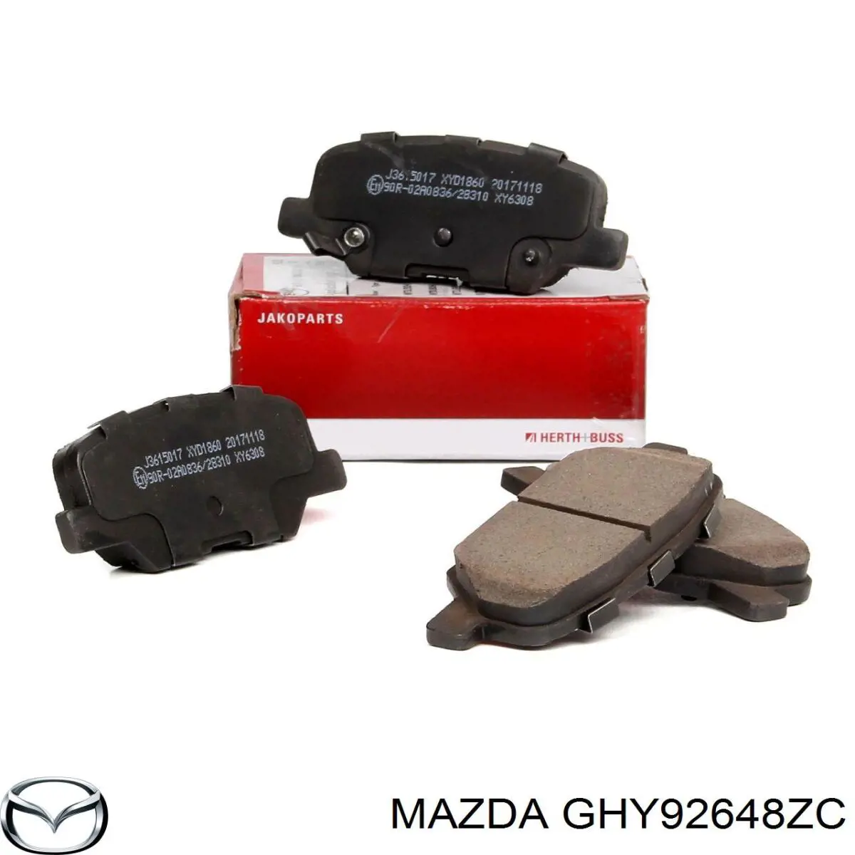 Задні гальмівні колодки Mazda GHY92648ZC ціна, від 19.54 USD