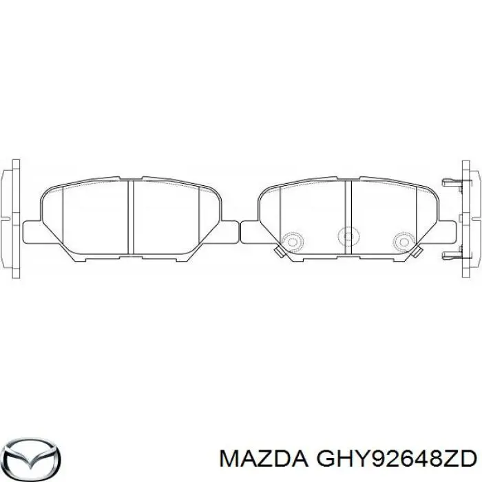 GHY92648ZD Mazda Колодки гальмівні задні, дискові