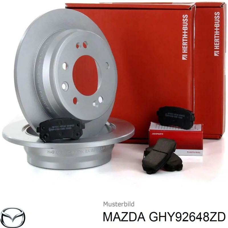 GHY92648ZD Mazda колодки гальмові задні, дискові