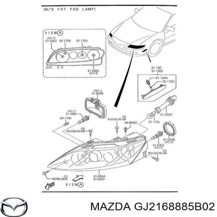  Mazda GJ2168885B02 ціна, від 0.61 USD