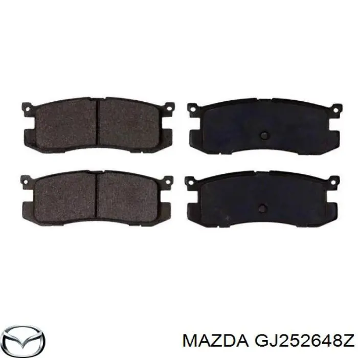 Задні гальмівні колодки Mazda GJ252648Z ціна, від 13.75 USD