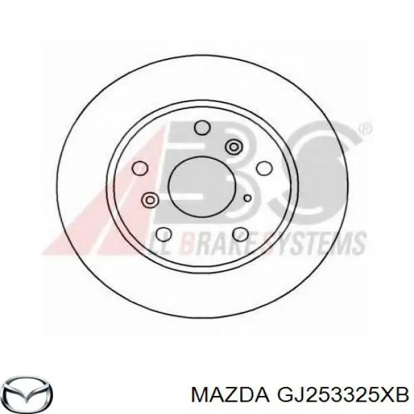 GJ253325XB Mazda диск гальмівний передній