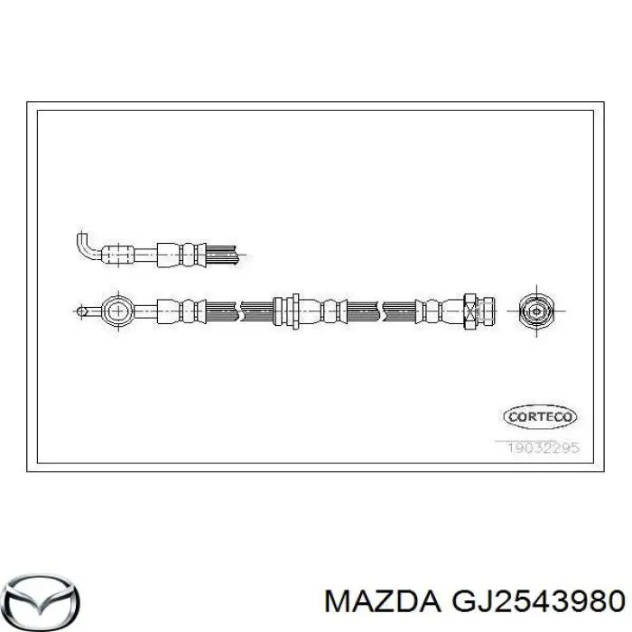 Купити GJ2543980 Mazda Шланг гальмівний задній