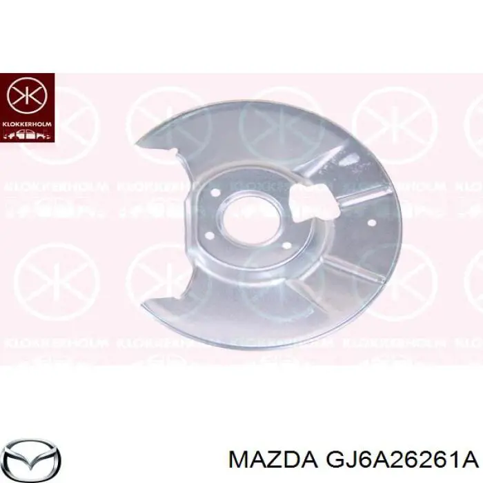 GJ6A26261 Mazda захист гальмівного диска заднього, правого