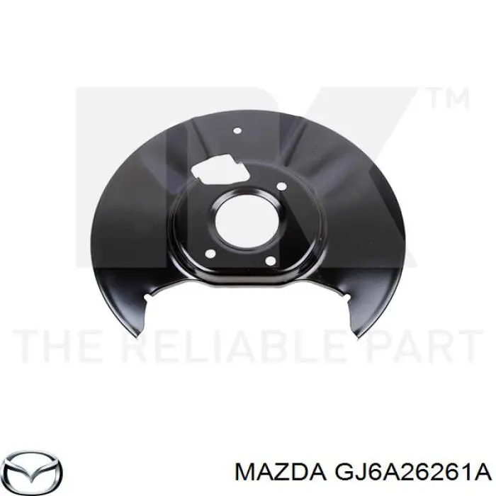 Купити GJ6A26261A Mazda Захист гальмівного диска заднього, правого