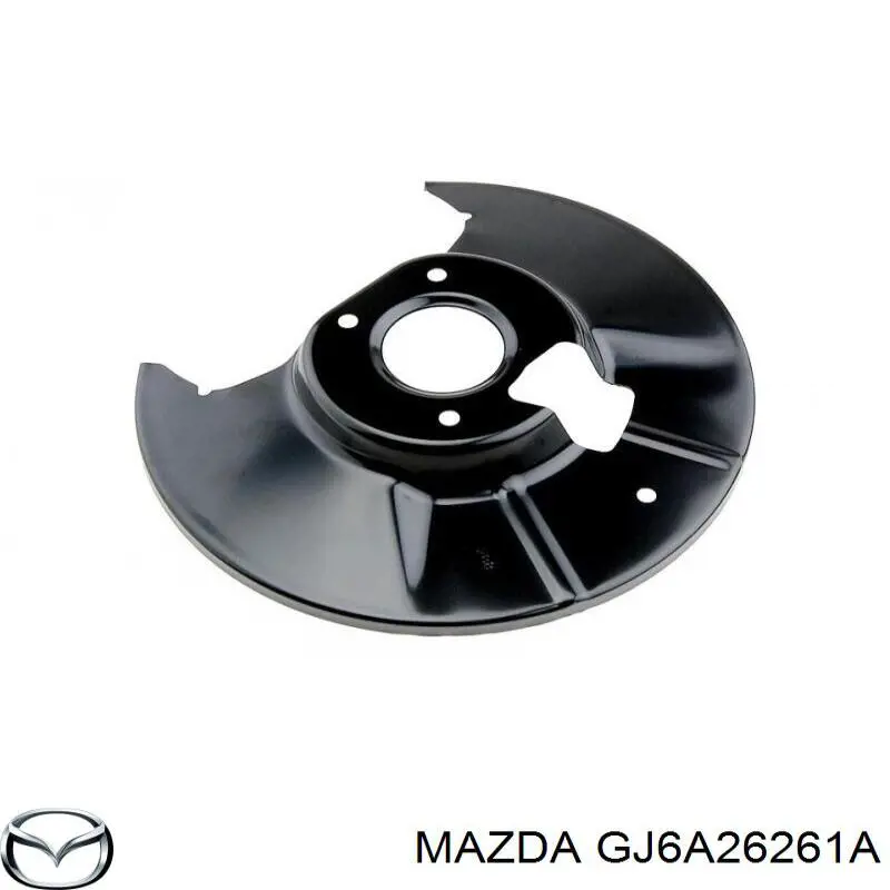 Купити GJ6A26261 Mazda Захист гальмівного диска заднього, правого