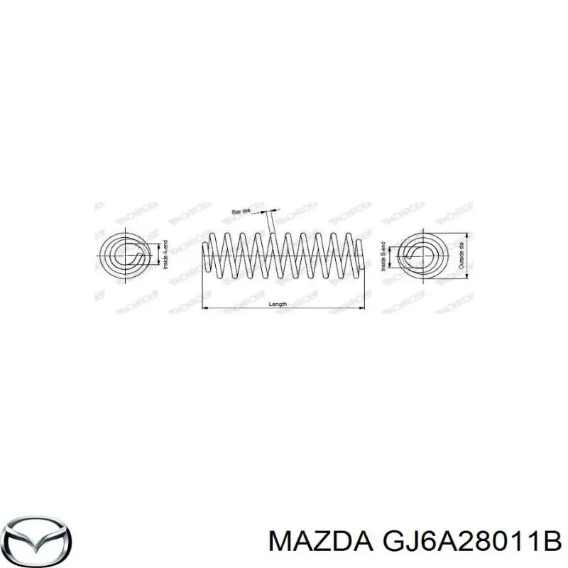 Пружина задня Mazda GJ6A28011B ціна, від 31.12 USD
