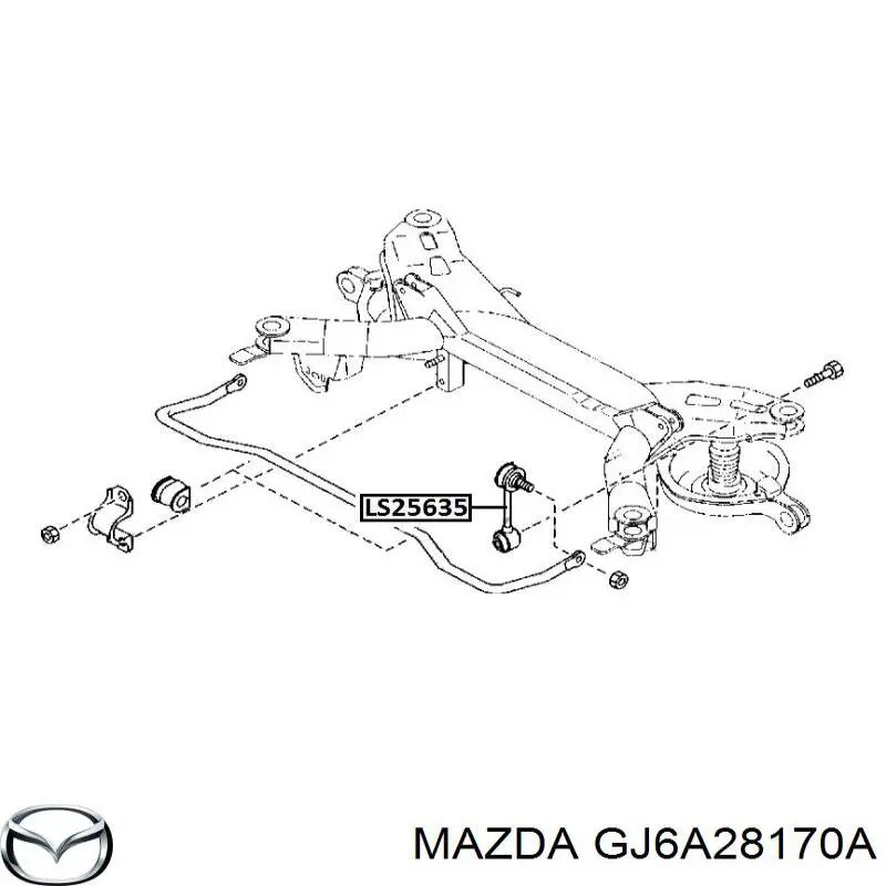 GJ6A28170A Mazda стійка стабілізатора заднього