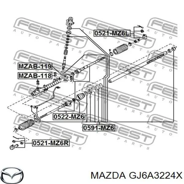 Тяга рульова GJ6A3224X Mazda