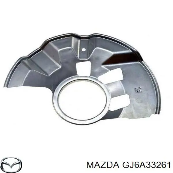 GJ6A33261 Mazda Захист гальмівного диска, переднього, правого
