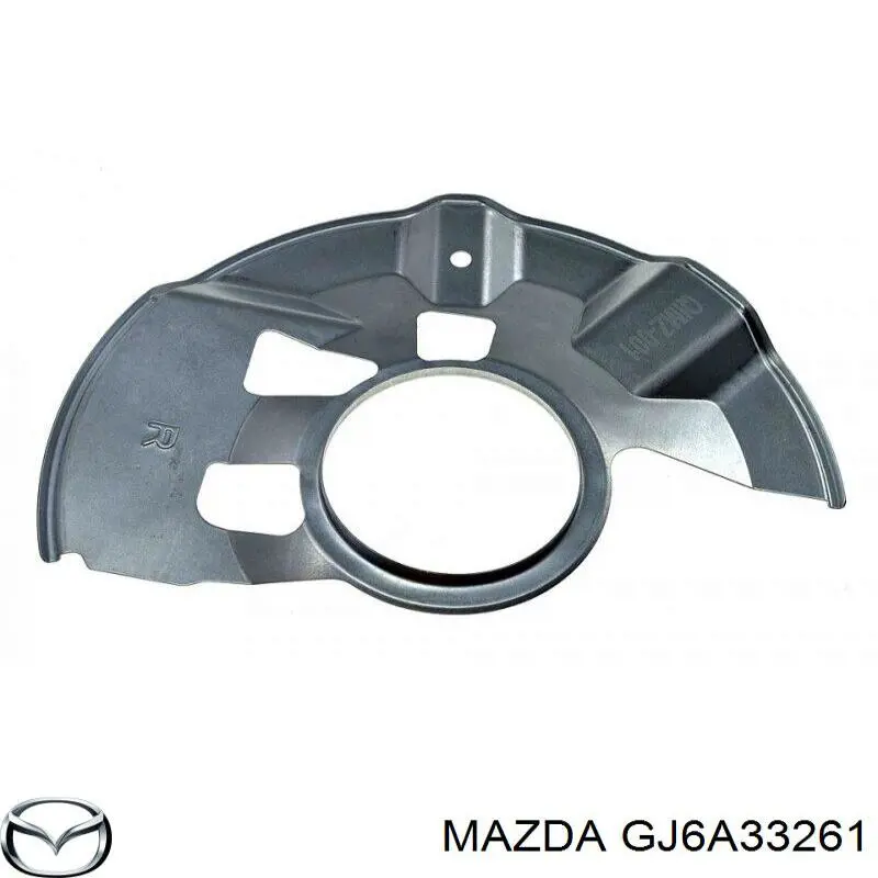 Купити GJ6A33261 Mazda Захист гальмівного диска, переднього, правого