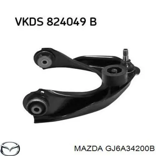 Важіль передньої підвіски верхній, правий Mazda GJ6A34200B ціна, від 21.45 USD