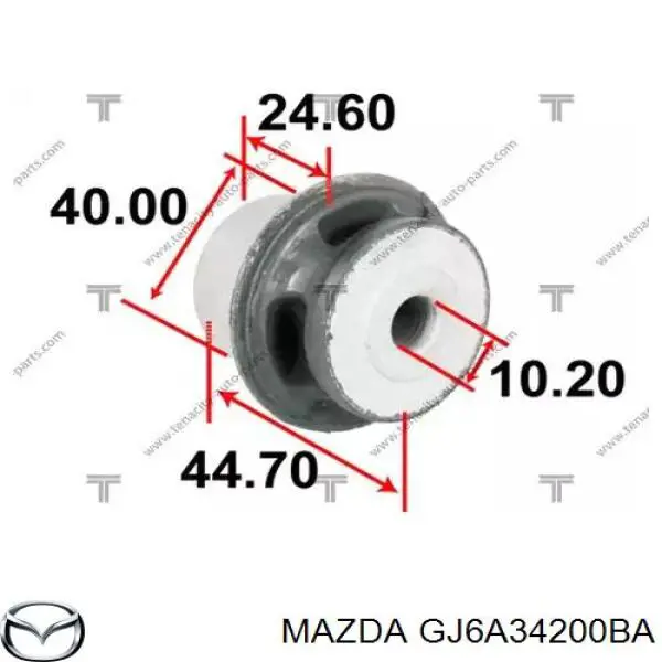 GJ6A34200BA Mazda Сайлентблок переднього верхнього важеля
