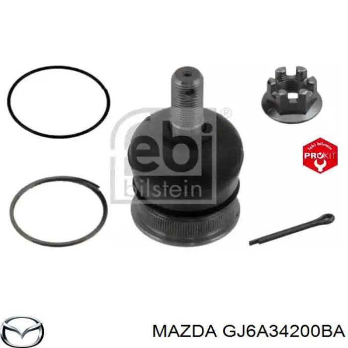 Сайлентблок переднього верхнього важеля GJ6A34200BA Mazda