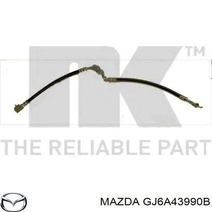 Купити GJ6A43990B Mazda Шланг гальмівний передній, лівий
