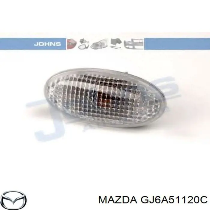 Повторювач повороту на крилі Mazda GJ6A51120C ціна, від 5.86 USD