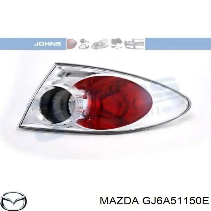 GJ6A51150E Mazda ліхтар задній правий, зовнішній