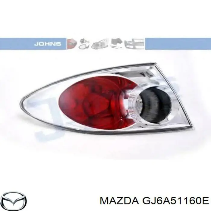 Задня ліва зовнішня фара Mazda GJ6A51160E ціна, від 33.19 USD