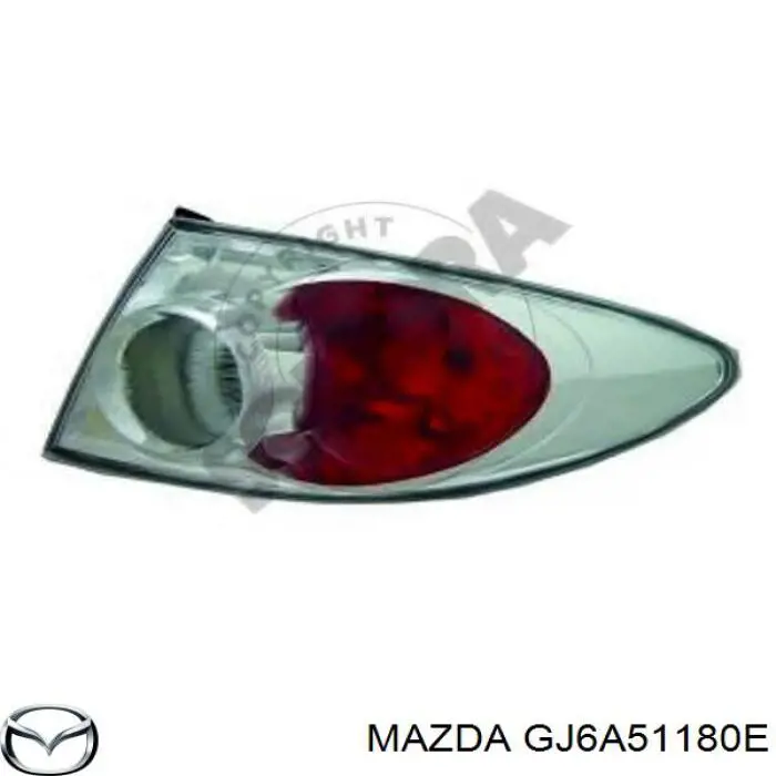 GJ6A51180E Mazda ліхтар задній лівий, зовнішній