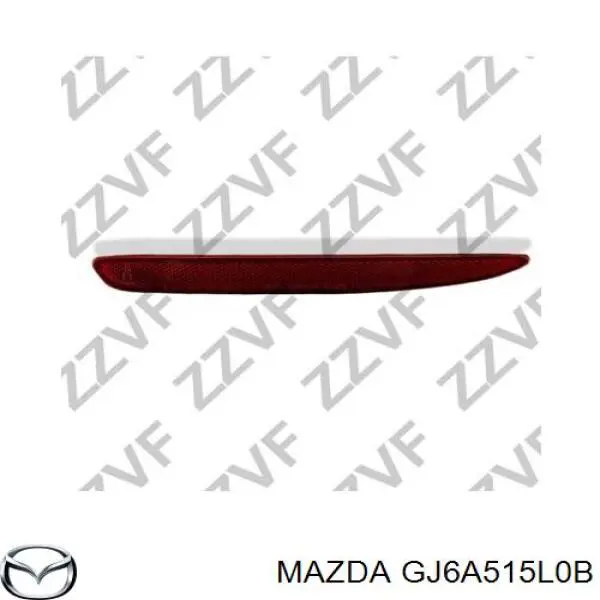 Правий катафот бампера Mazda GJ6A515L0B ціна, від 8.63 USD
