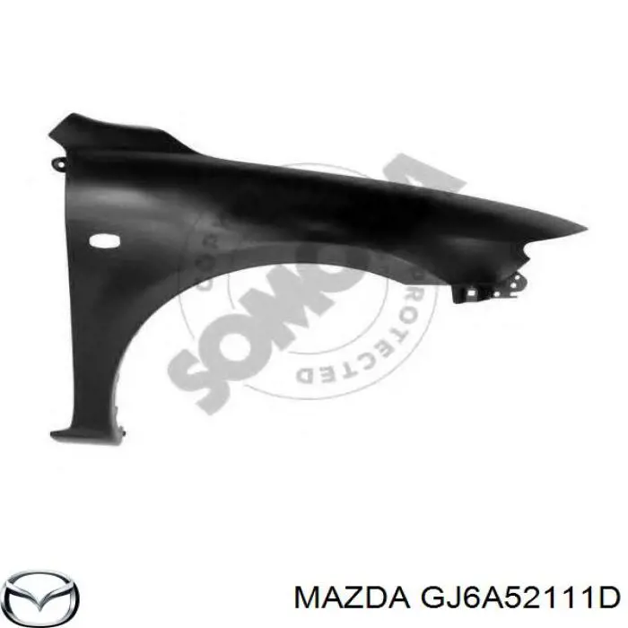 Крило переднє праве Mazda GJ6A52111D ціна, від 41.24 USD