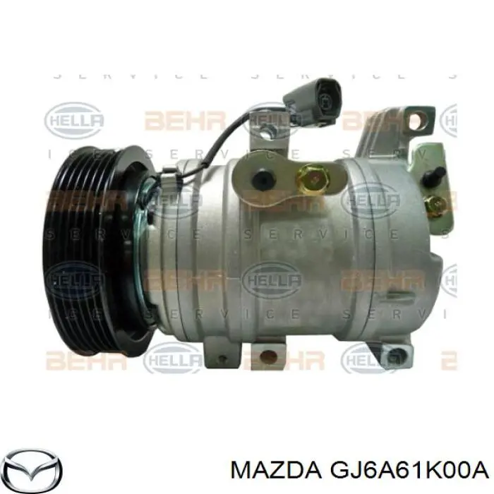GJ6A61K00A Mazda Компресор холодоагенту