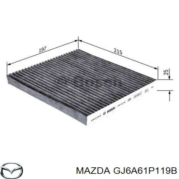 GJ6A61P119B Mazda фільтр салону
