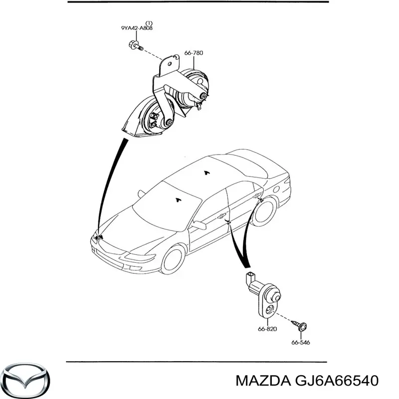 Кінцевик Mazda GJ6A66540 ціна, від 2.53 USD