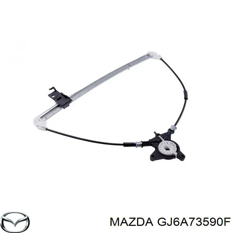 GJ6A73590F Mazda Механізм стеклопод'емника двері задньої, лівої