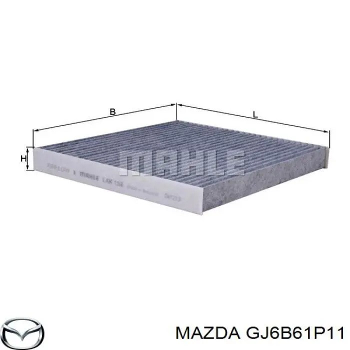 Купити GJ6B61P11 Mazda Фільтр салону вугільний