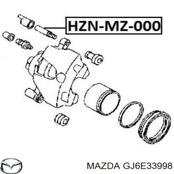 Направляюча супорту переднього Mazda GJ6E33998 ціна, від 5.54 USD