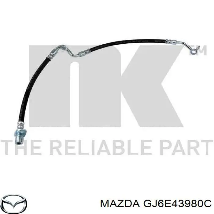 Купити GJ6E43980C Mazda Шланг гальмівний передній, правий