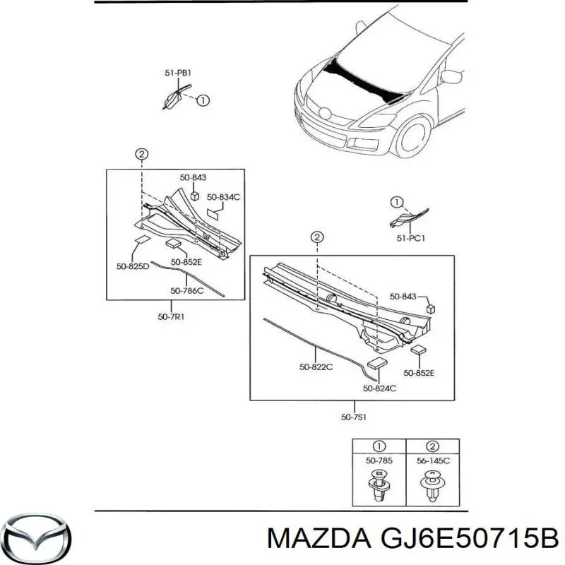Купити GJ6E50715B Mazda 