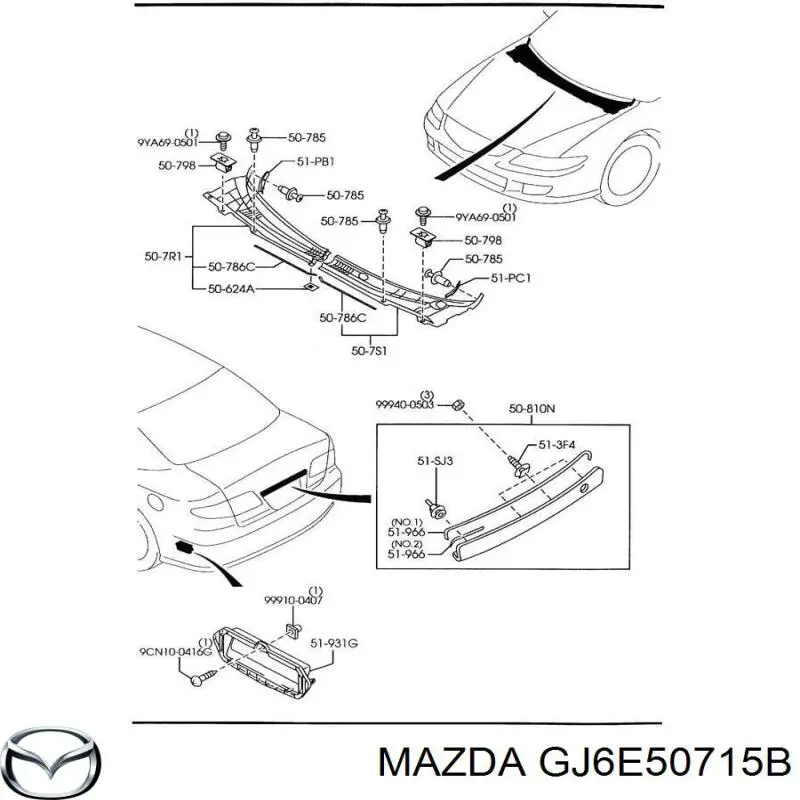  Mazda GJ6E50715B ціна, від 0.66 USD