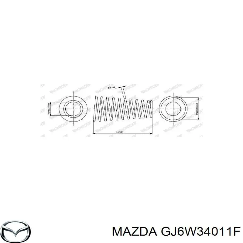 Пружина передня Mazda GJ6W34011F ціна, від 31.75 USD