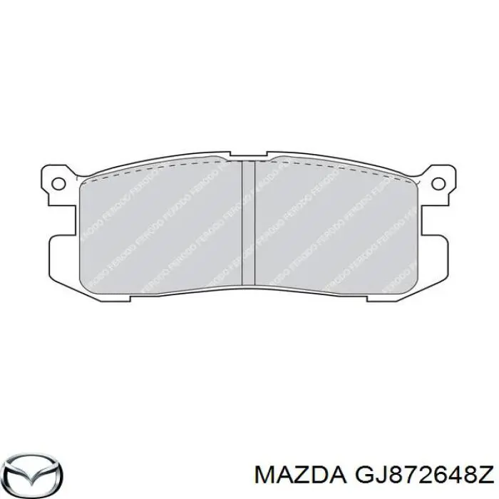 Колодки гальмові задні, дискові GJ872648Z Mazda