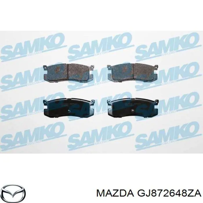 Задні гальмівні колодки Mazda GJ872648ZA ціна, від 13.67 USD