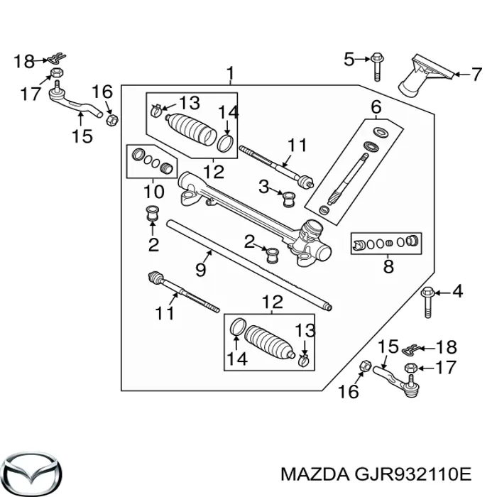 1GS4306C GS Рейковий рульовий механізм