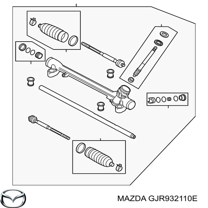 GJR932110E Mazda рейка рульова