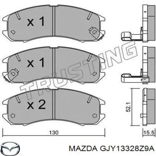 Тормозні колодки Mazda GJY13328Z9A