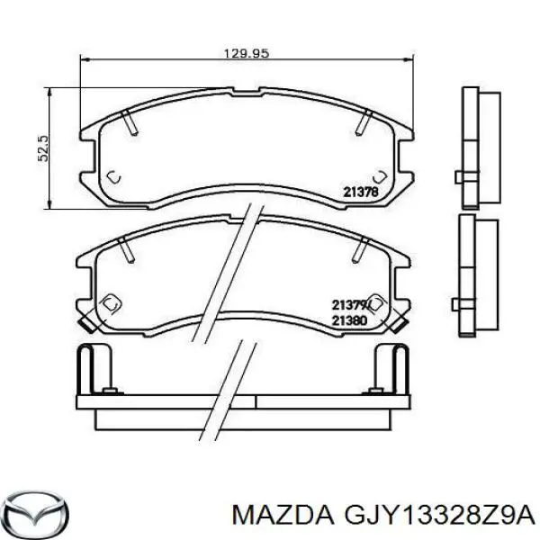GJY13328Z9A Mazda Передні гальмівні колодки