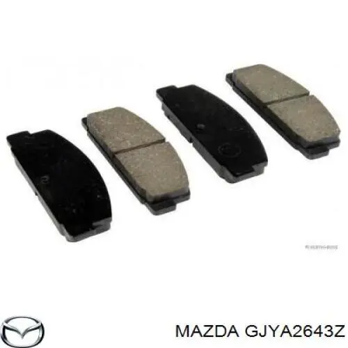 Задні гальмівні колодки Mazda GJYA2643Z ціна, від 17.98 USD