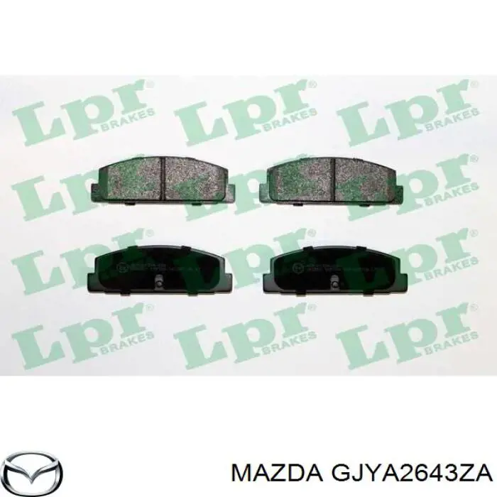Задні гальмівні колодки Mazda GJYA2643ZA ціна, від 17.76 USD