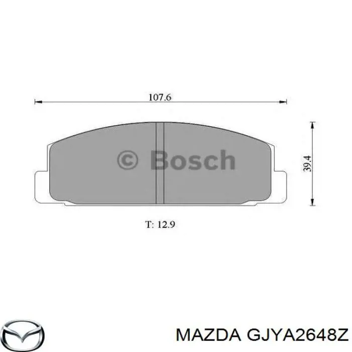 Купити GJYA2648Z Mazda Задні колодки