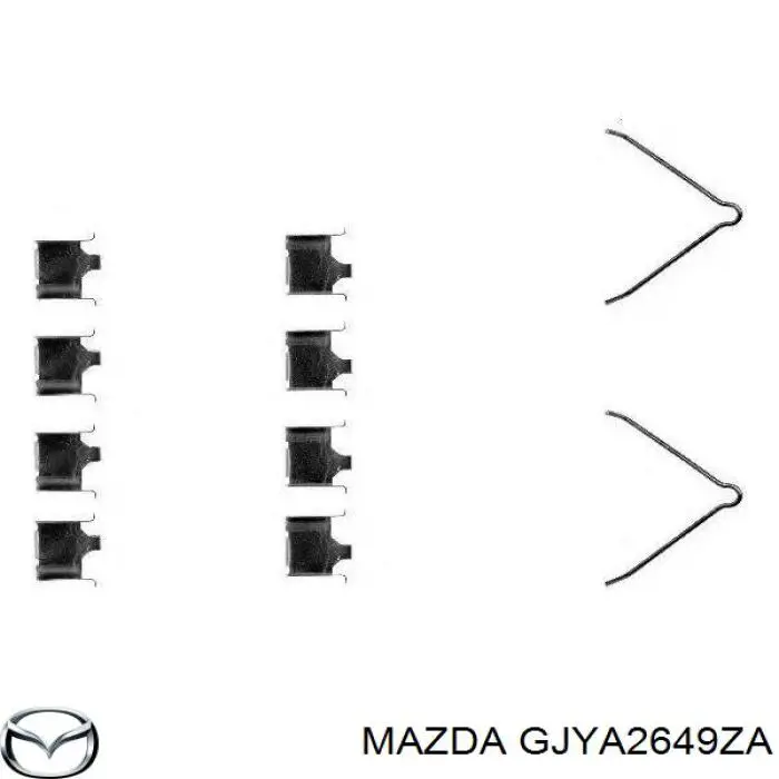 Пластина протискрипна кріплення гальмівної колодки, задня Mazda 6 (GH) (Мазда 6)
