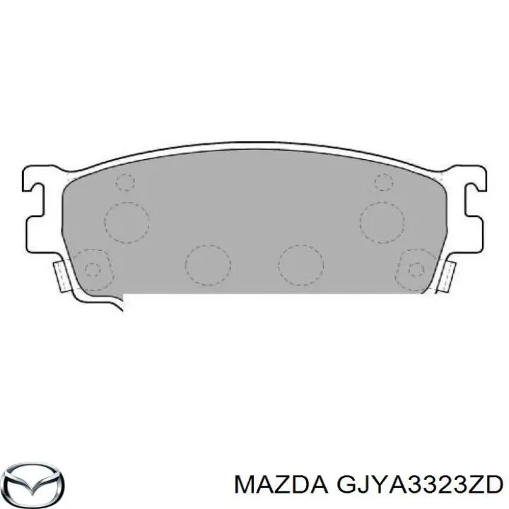 Передні тормозні колодки GJYA3323ZD Mazda